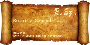 Reinitz Szervác névjegykártya
